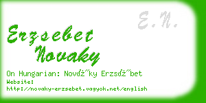 erzsebet novaky business card